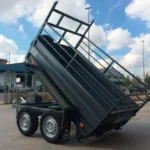 Reboque basculante hidráulico de 2 eixos – Rodas externas